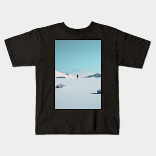 Minimal Landscape Artwork Aesthetic Minimalist Art Lover Kids T-Shirt